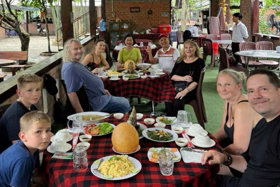 Authentic Mekong Delta: Tuk Tuk, Rowing Boat, Biking Tour - Mekong lunch and seasonal fruit: the break that keeps the day enjoyable