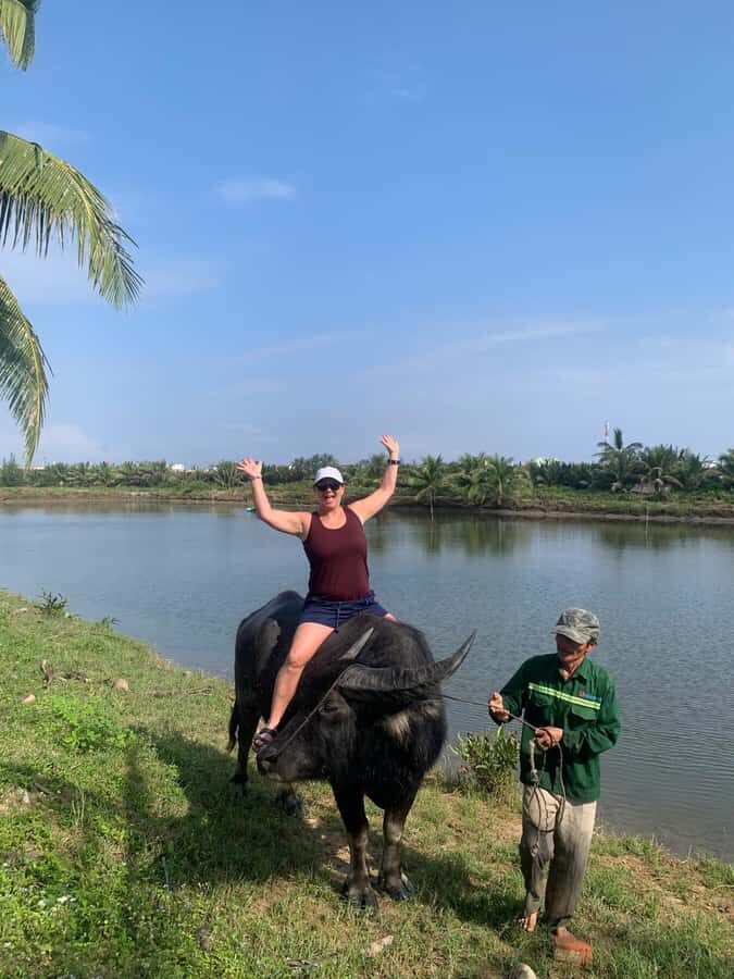 BUFFALO RIDING -BASKET BOAT & BIKE TOUR-HOI AN - Where You Meet, Start Time, and How the Flow Usually Works