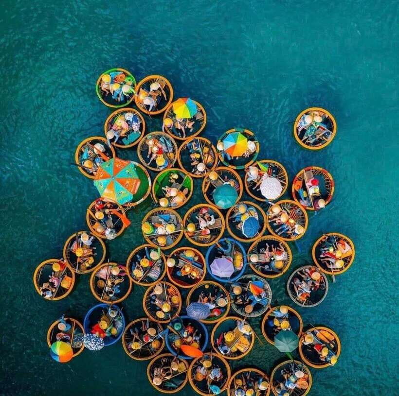 Coconut Basket Boat Ride in Hoi An - The bamboo basket boat cruise through coconut and mangrove palms