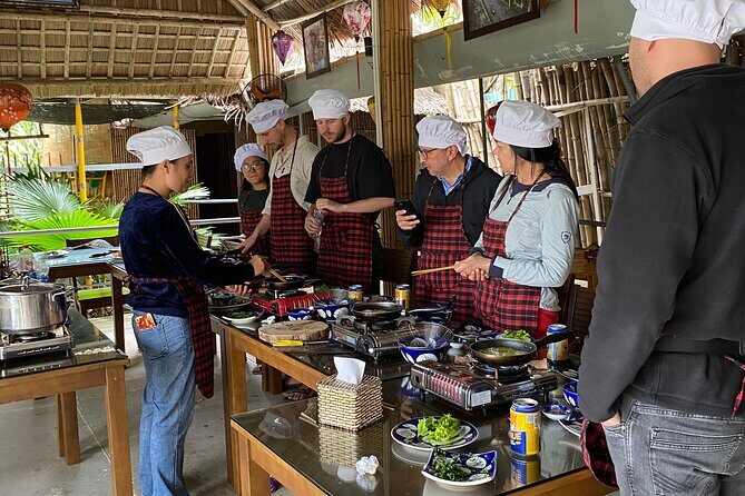 Cooking Class Lunch/ Dinner with Local Chef in Coconut Village - The menu you’ll cook: banh xeo, cha gio, goi du du, and lemongrass chicken