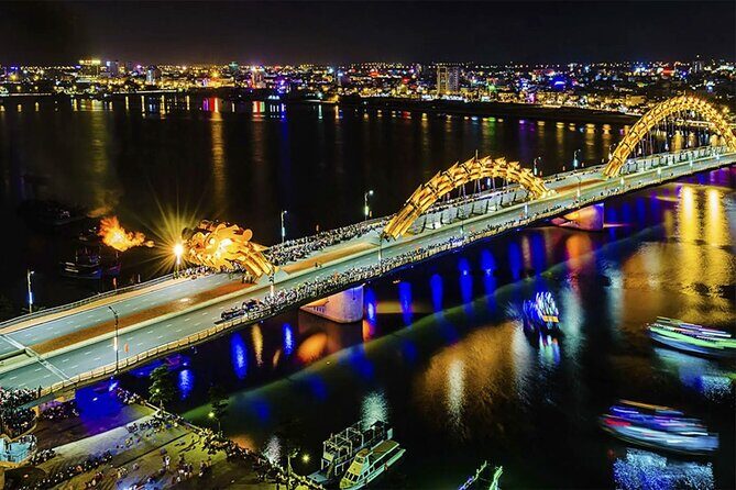 Da Nang by Night from Hoi An: Seafood dinner, night market and cruise trip - Checking in on Da Nang’s Night Icons: Bridges and Marina Views