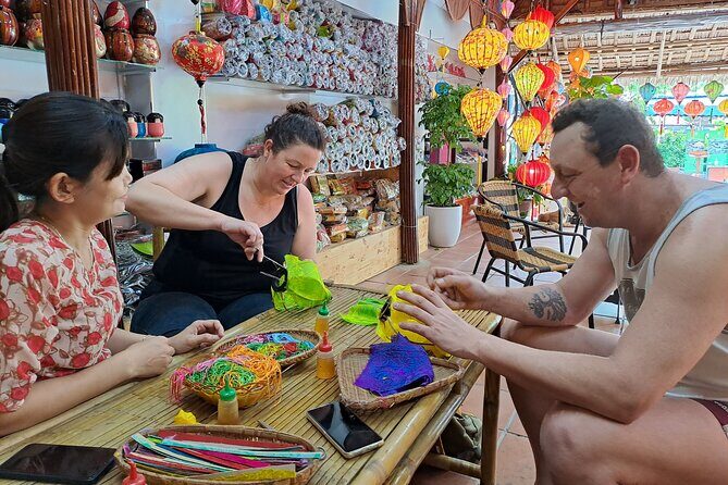 Hoi An City tour -Lantern Making and Silk Making process - Craft time: building your bamboo frame and adding silk