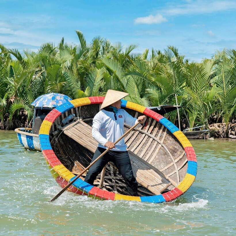 Hoi An: Coconut Basket Boat Ride by Hangcoconut - Fishing for Crabs and Pulling Nets Like a Local (Without the Stress)