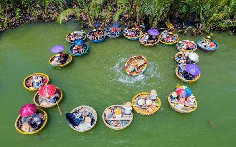 Hoi an : Coconut Boat & Hoi an Acient Town (Optional) - Bay Mau Coconut Forest: Bamboo Basket Boats and Cam Thanh paddling