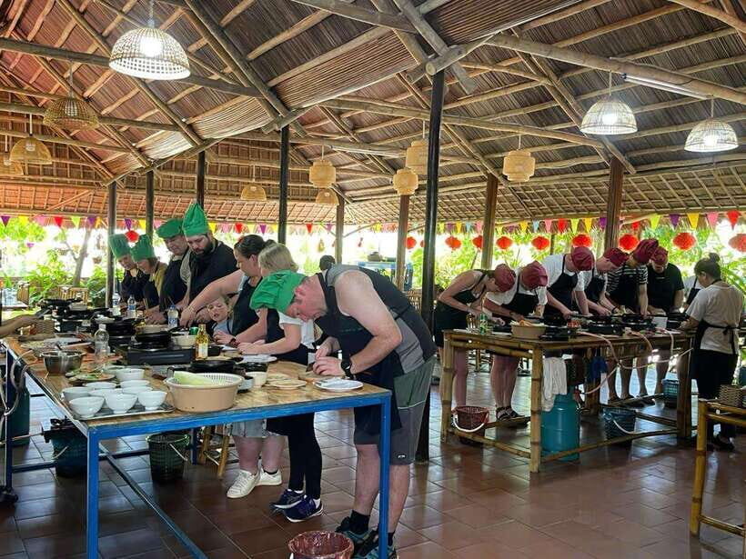 Hoi An: Cooking Class, Crab Fishing-Basket Boat, Market Tour - Cam Thanh coconut forest: basket boats and palm-water scenery