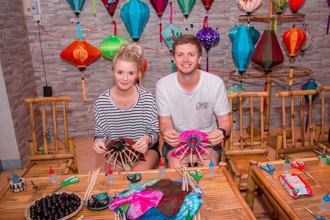 Hoi An Full Lantern Making Class- A special Foldable lantern - Stretching silk, picking colors, and adding tassels