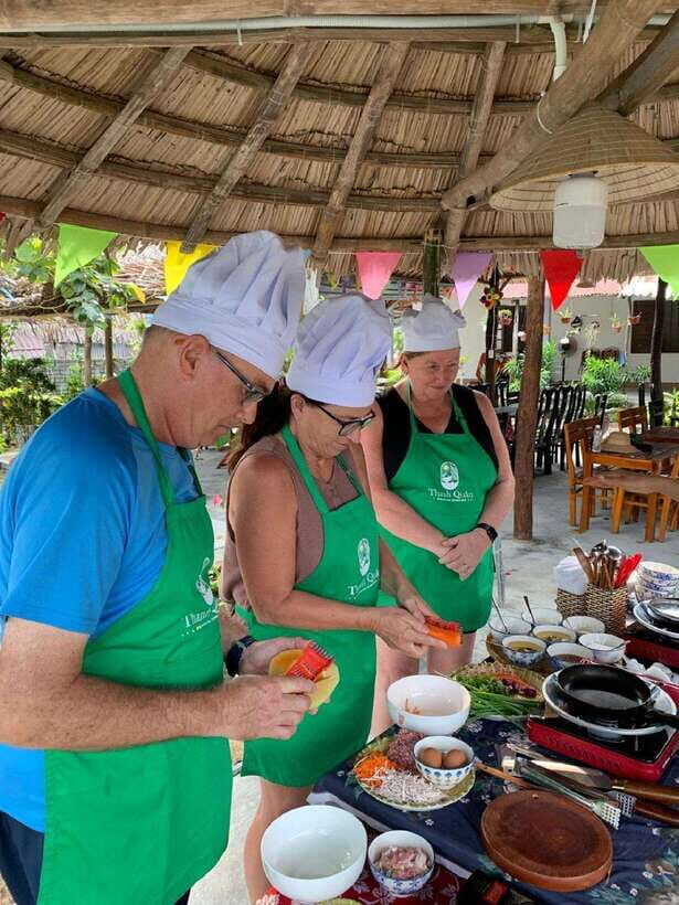 Hoi An :Lantern Making - Cooking Class -Coconut Basket Boat - The two-hour Vietnamese cooking class: four Central Vietnamese dishes