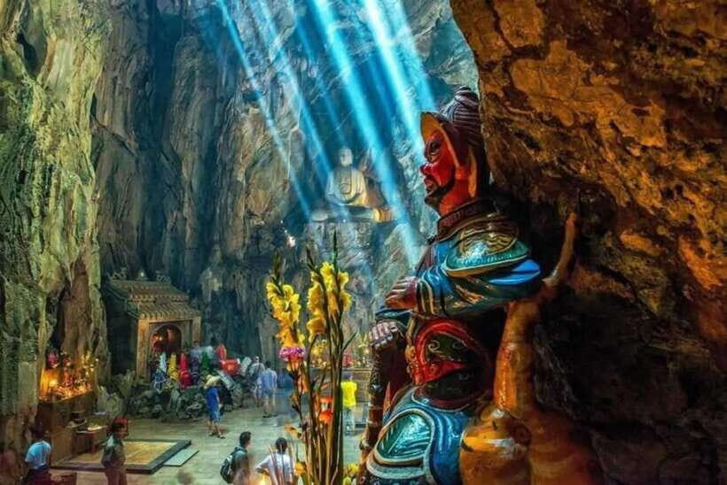 Hoi An: Marble Mountain, Am Phu Cave and Monkey Mountain - Am Phu Cave: Buddhist Philosophy Told With Cave Scenes