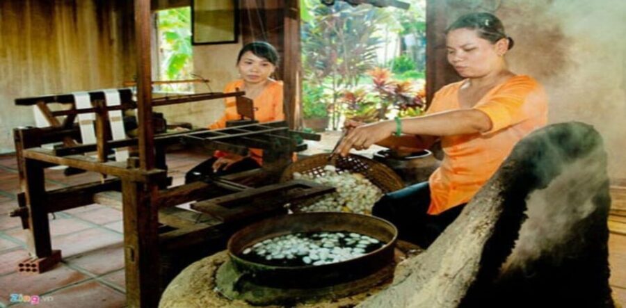 Hoi An: Silk Process, Lantern Making Workshop & Local Food - The Unraveling House: Turning Cocoon Into Silk Thread