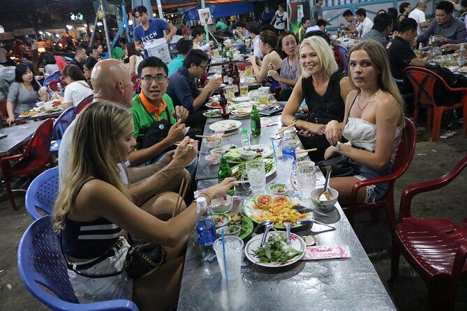 Hoi An Vespa By Night Street Food Tour - Cam Nam Island seafood starter and the transition to the hot pot restaurant