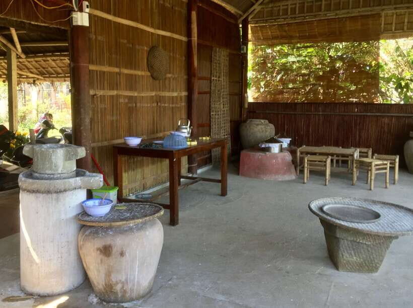 Hoian/Danang: Eco Cooking Class, Cruise Trip, Basket Boat - Rice milk and rice paper: the prep that makes spring rolls taste like spring rolls