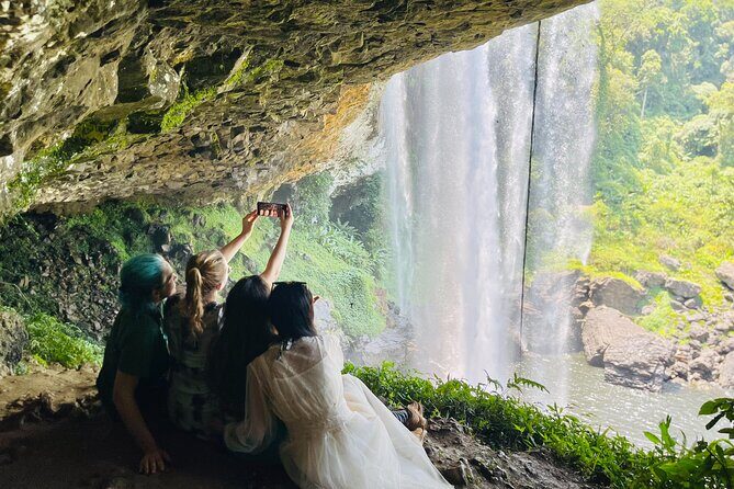 K50 waterfall and Mang Den - town in forest from Da Nang/Hoi An - Day 2 at Kon Chu Rang: choosing your way to K50 (Hang En) waterfall