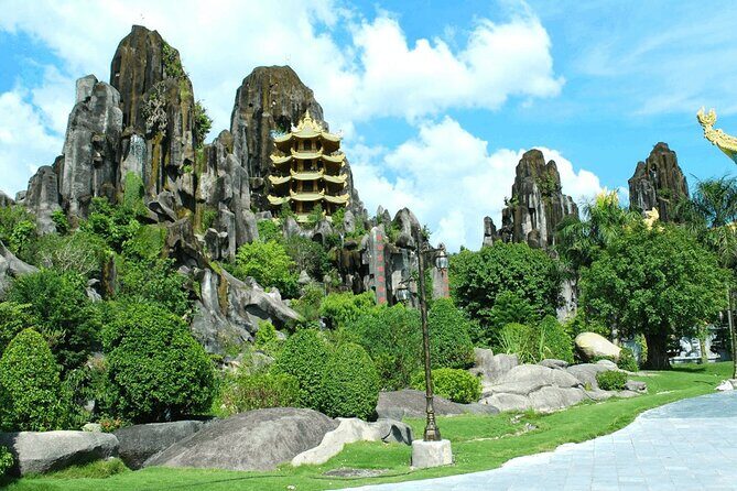 Lady buddha, marble mountain & Hoi An Ancient town by private car - Marble Mountains: Caves and Panoramic Views Without the Transit Headache