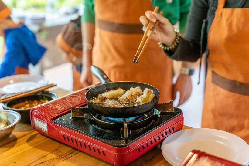 Mad Monkey Hoi An Cooking Class & Bamboo Boats - Cam Thanh coconut mangroves by bamboo basket boat