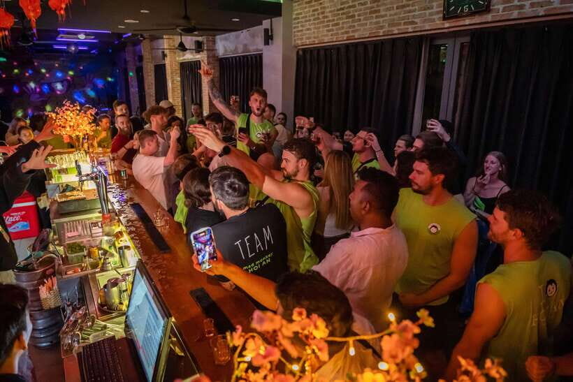 Mad Monkey Hoi An Pub Craw - The 8 PM meet-up: singlet, happy hour deals, and your first momentum